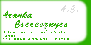 aranka cseresznyes business card